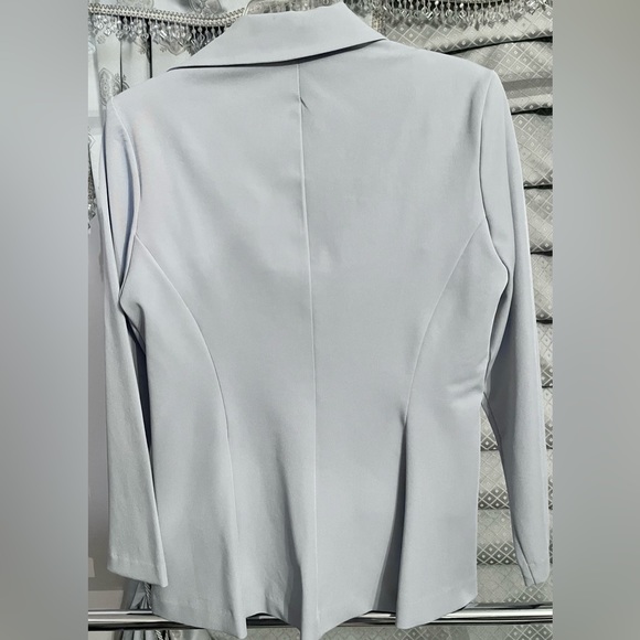 Blue stretch suit size 9/10 Three Piece Ice Blue Interview - Picture 2 of 2